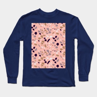 Modern Pink Terrazzo Long Sleeve T-Shirt